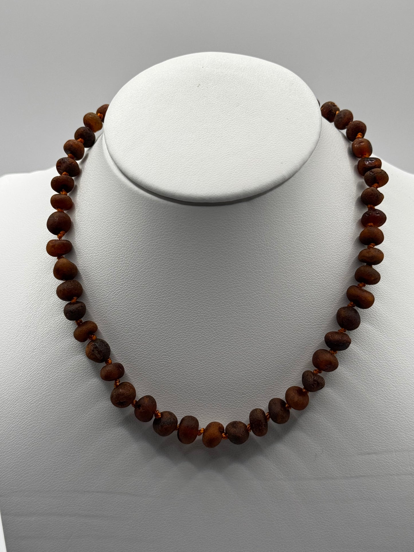 Amber Baby Raw Cognac Baroque Necklace