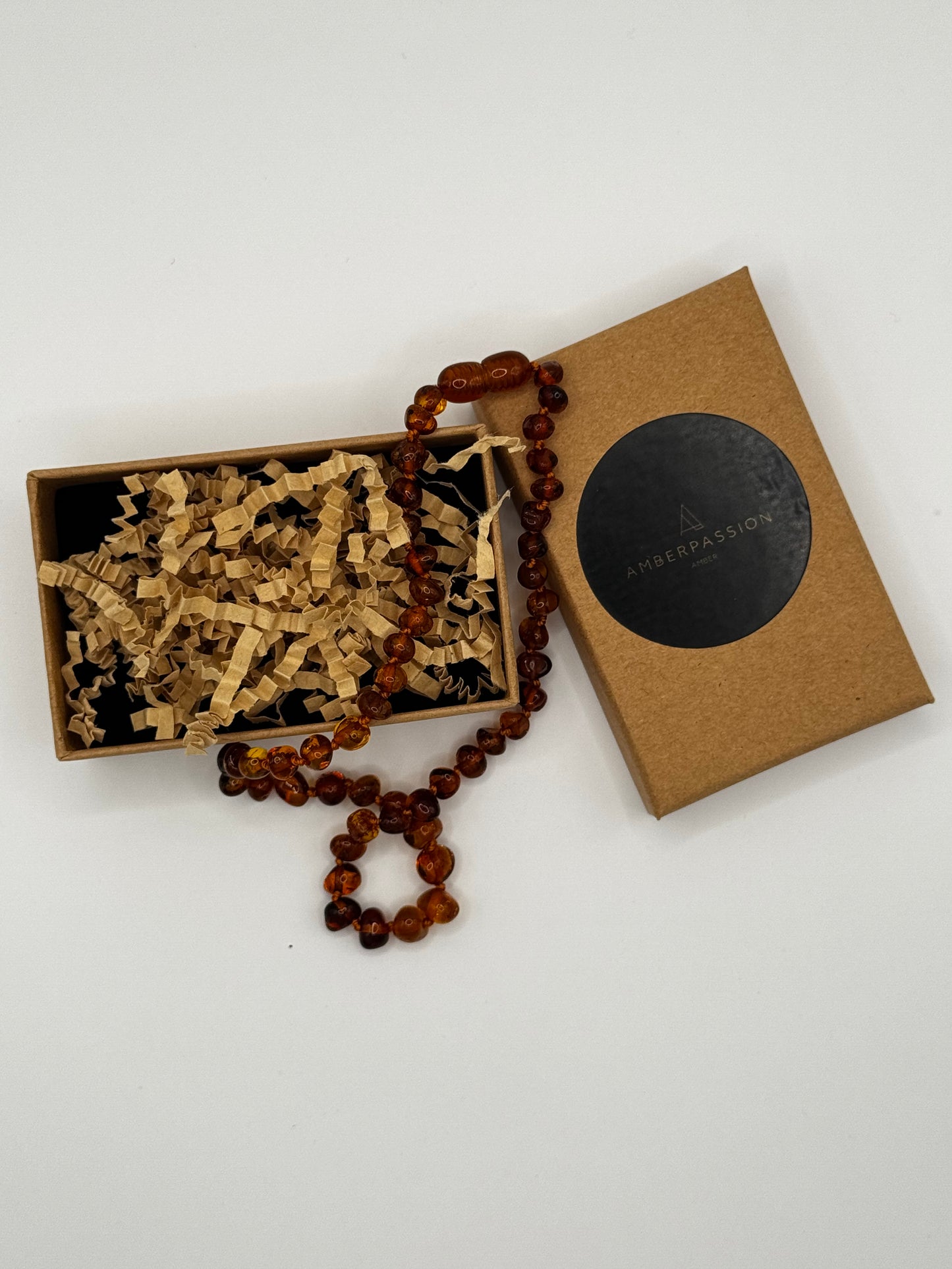 Amber Baby Polish Cognac Baroque Necklace