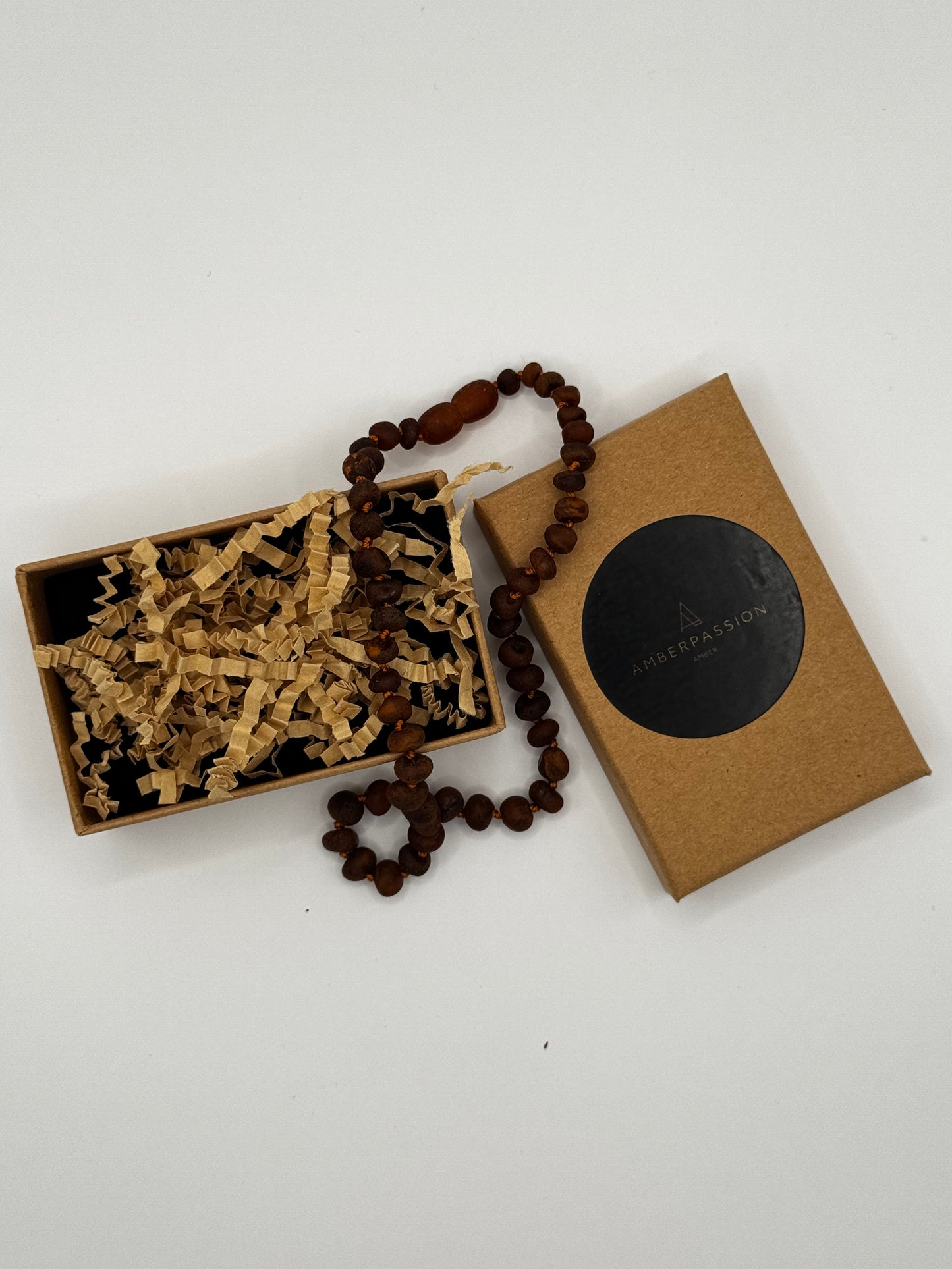 Amber Baby Raw Cognac Baroque Necklace