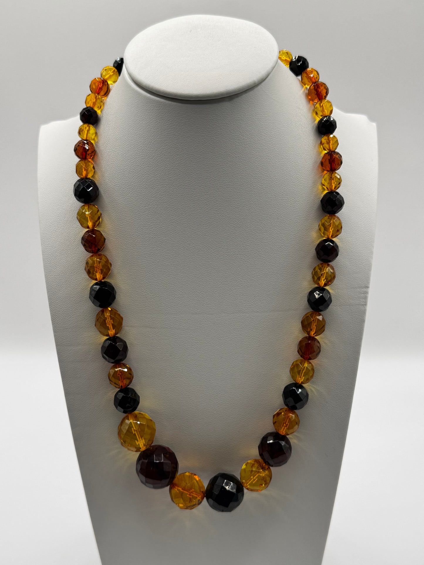 Amber Adults Polish Cherry/Honey/Cognac Faceted Necklace
