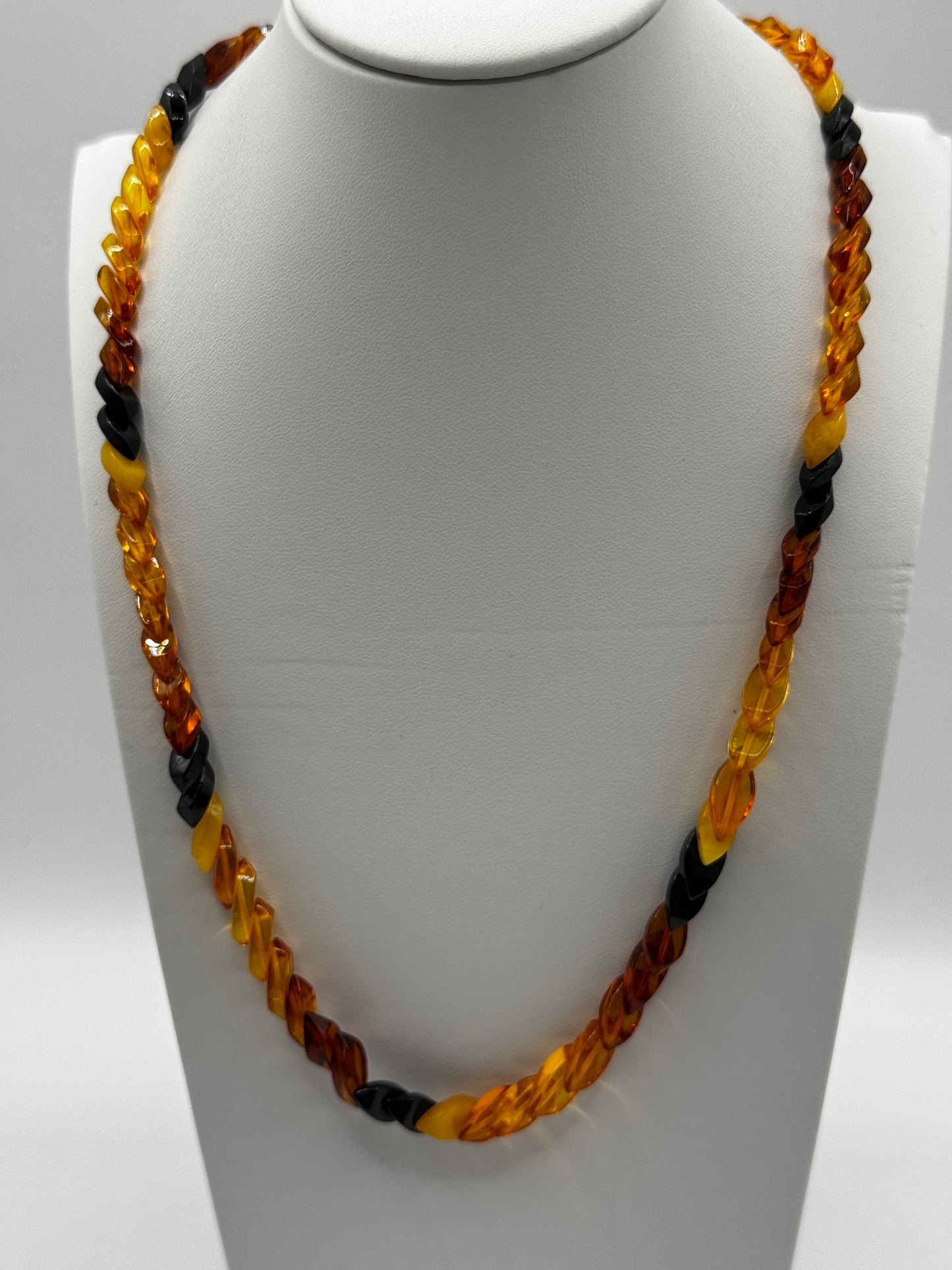 Amber Adults Polish Snake Shape Necklace