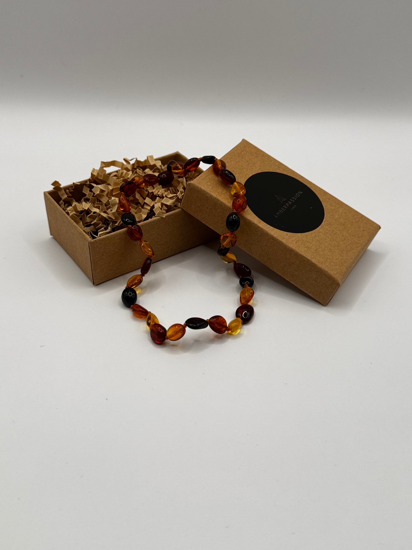 Amber Baby Polish Multi Bean Necklace