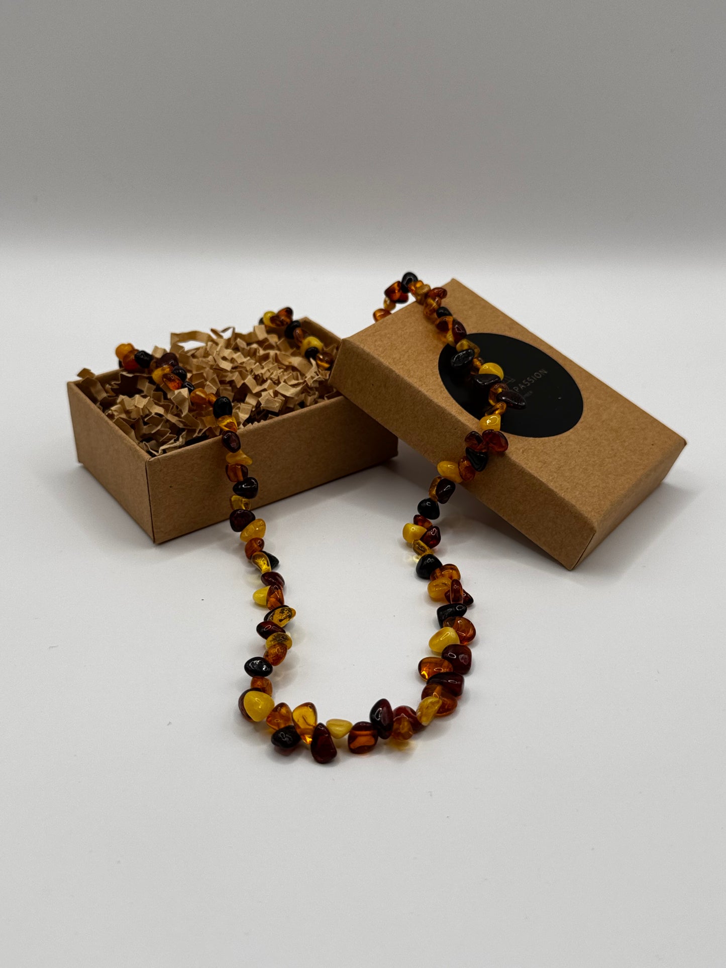 Amber Adults Polish Multi Half-Baroque Necklace