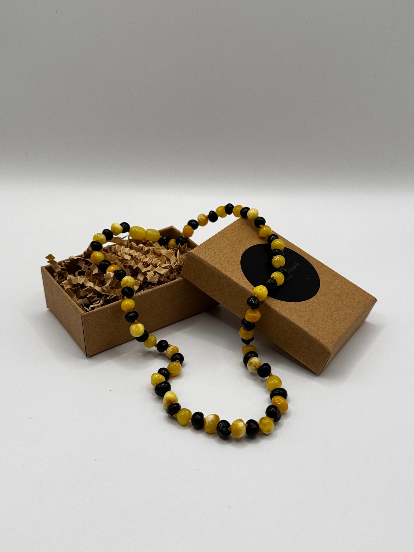 Amber Baby Polish Cherry/Milky Baroque Necklace
