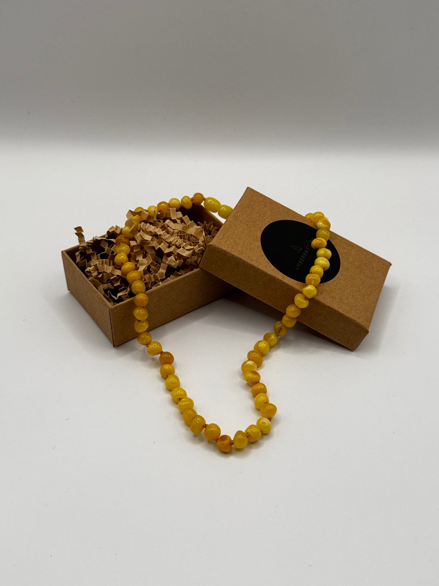 Amber Adults Polish Milky Baroque Necklace