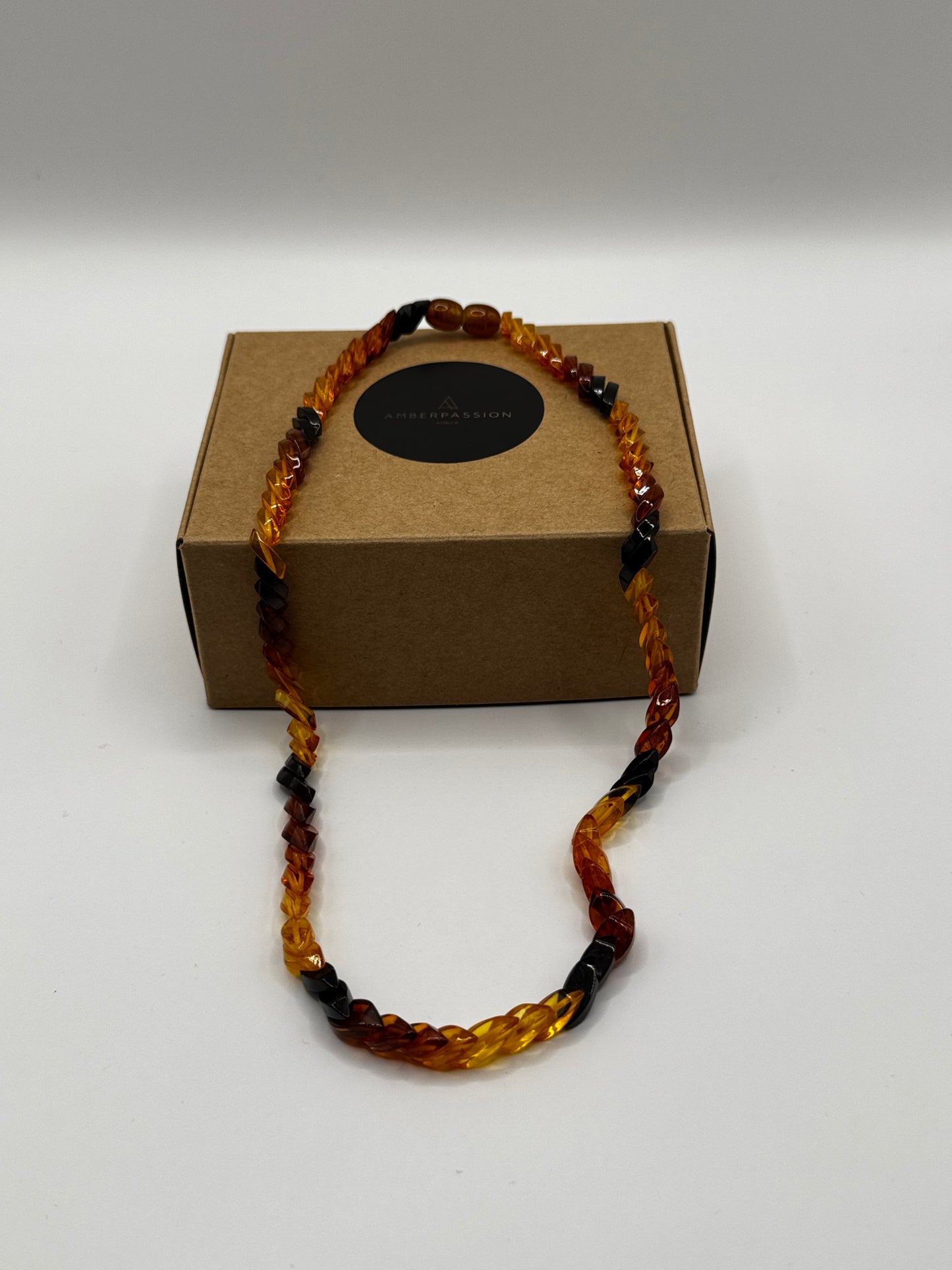 Amber Adults Polish Snake Shape Necklace