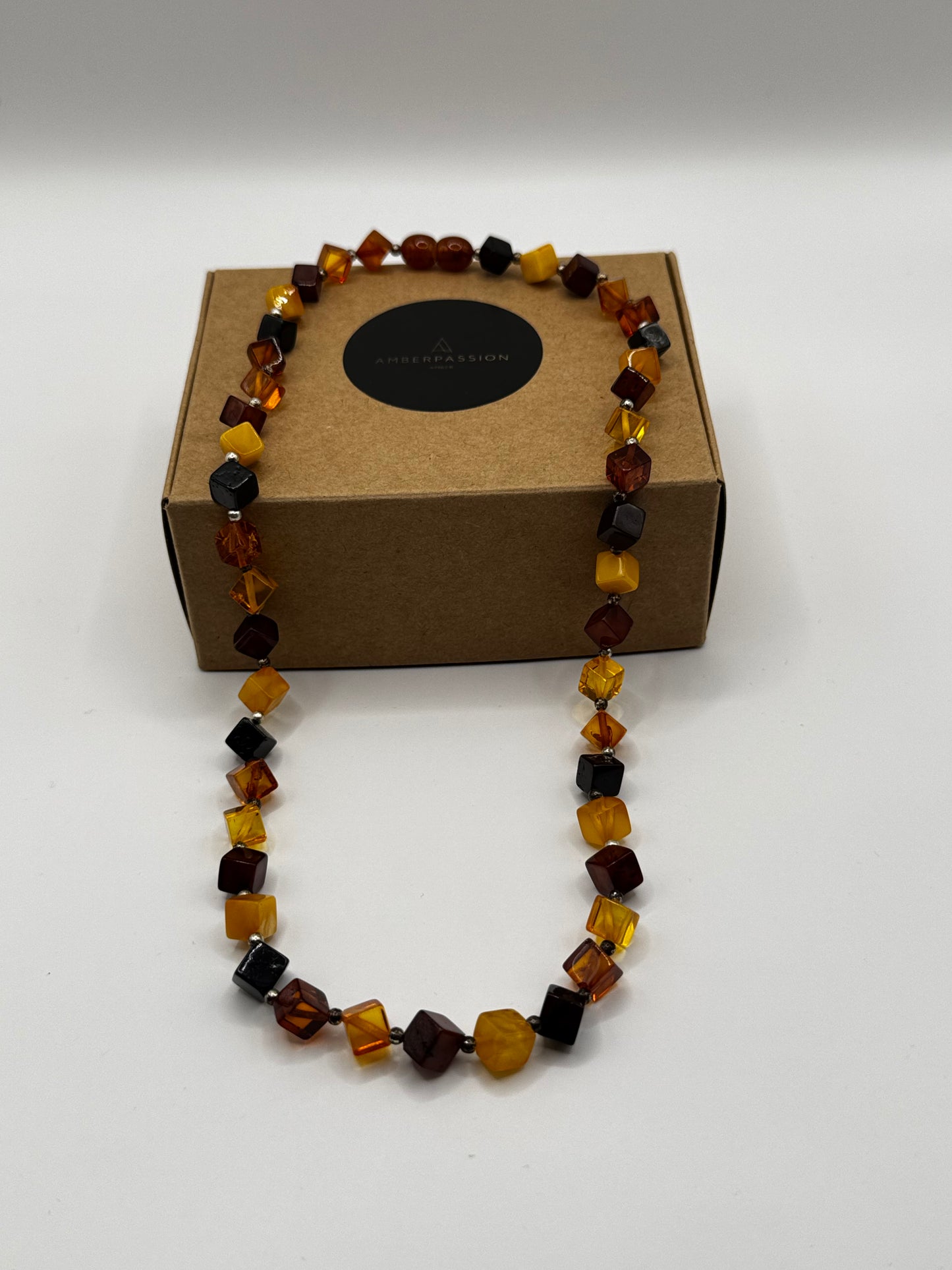 Amber Adults Polish Multi Cube Necklace