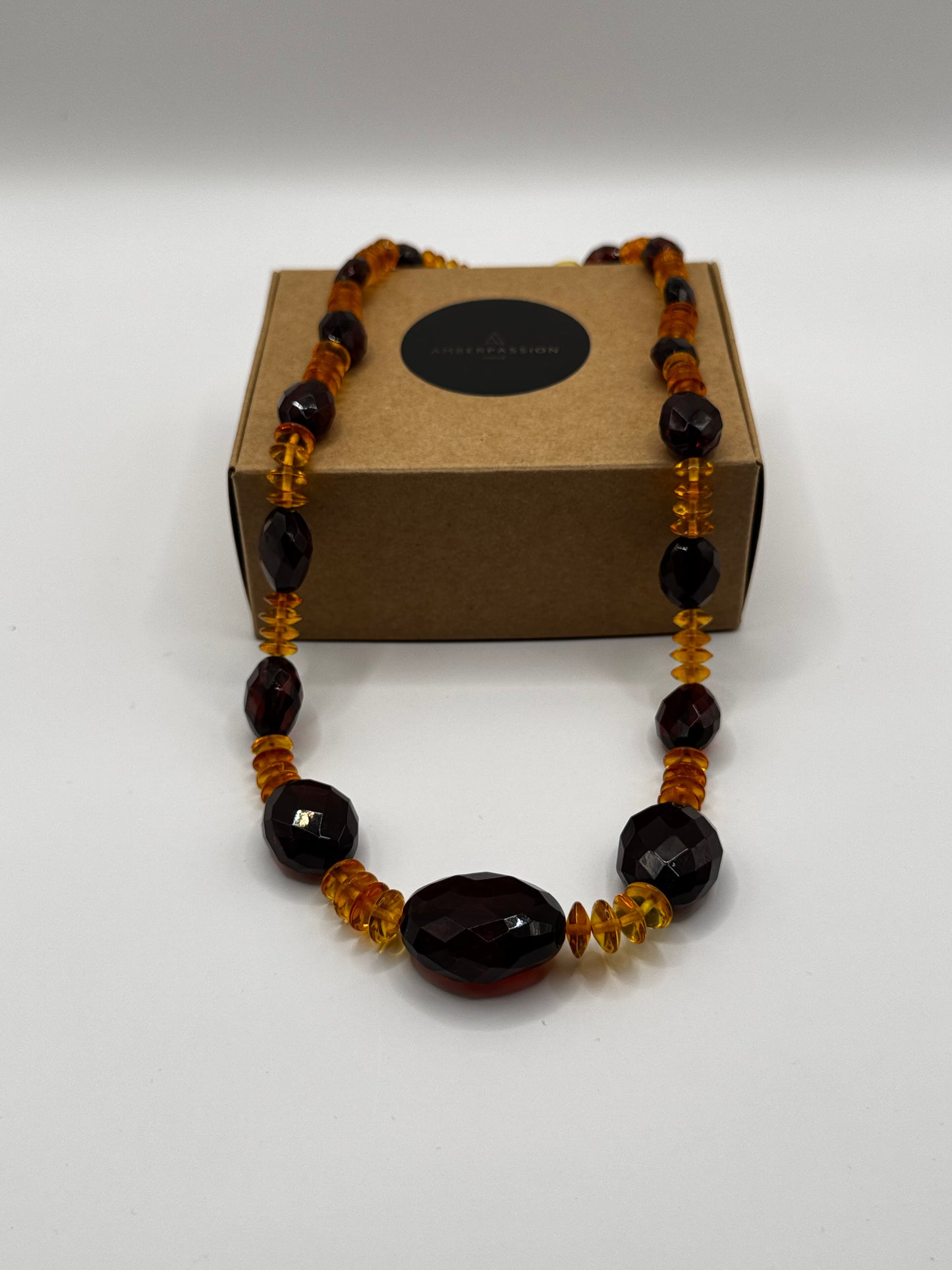 Amber Adults Polish Faceted Necklace