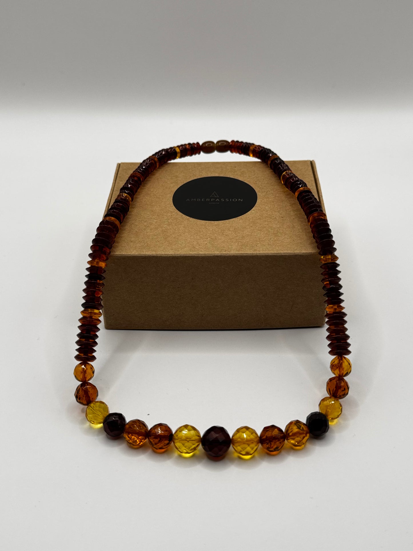 Amber Adults Polish Faceted Necklace