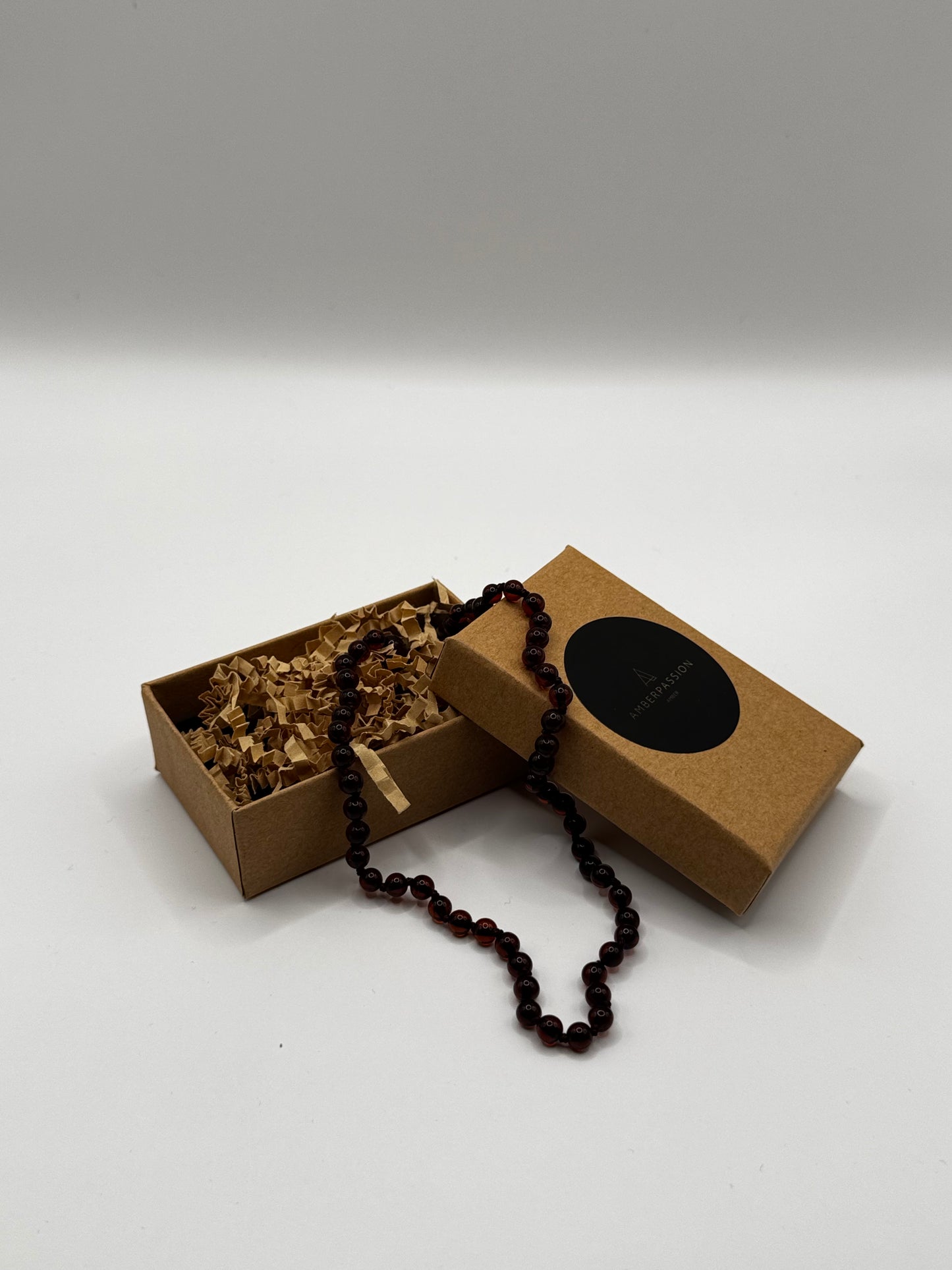 Amber Baby Polish Cherry Round Necklace