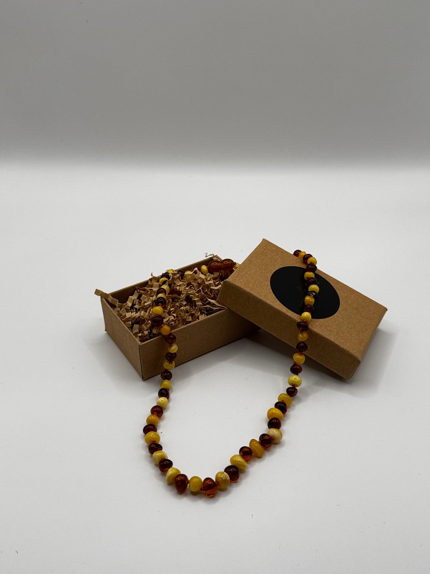 Amber Baby Polish Cognac/Milky Baroque Necklace
