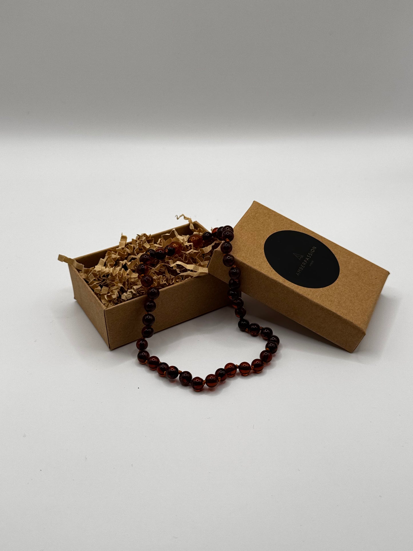 Amber Baby Polish Cognac Round Necklace