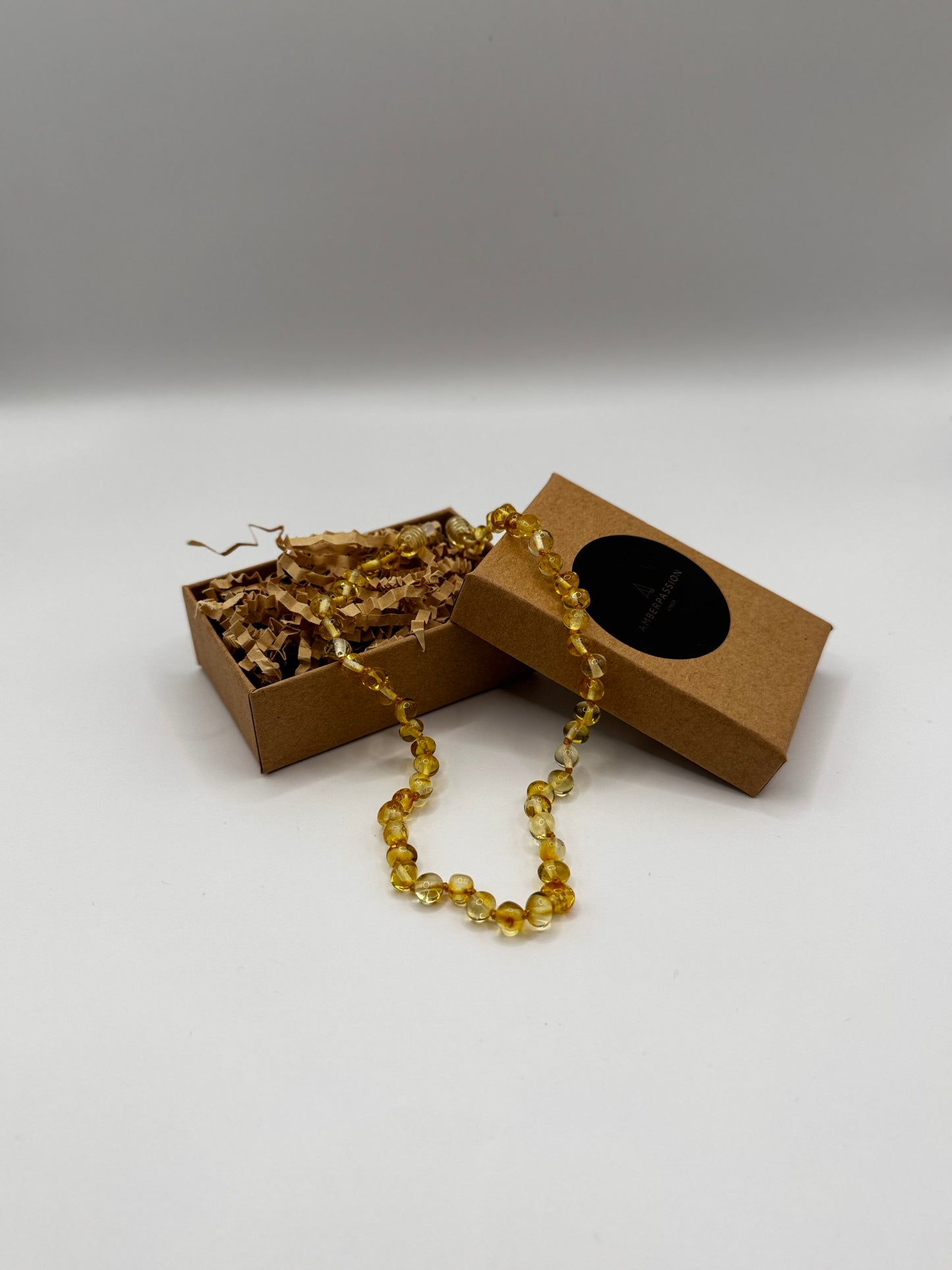 Amber Baby Polish Lemon Baroque Necklace