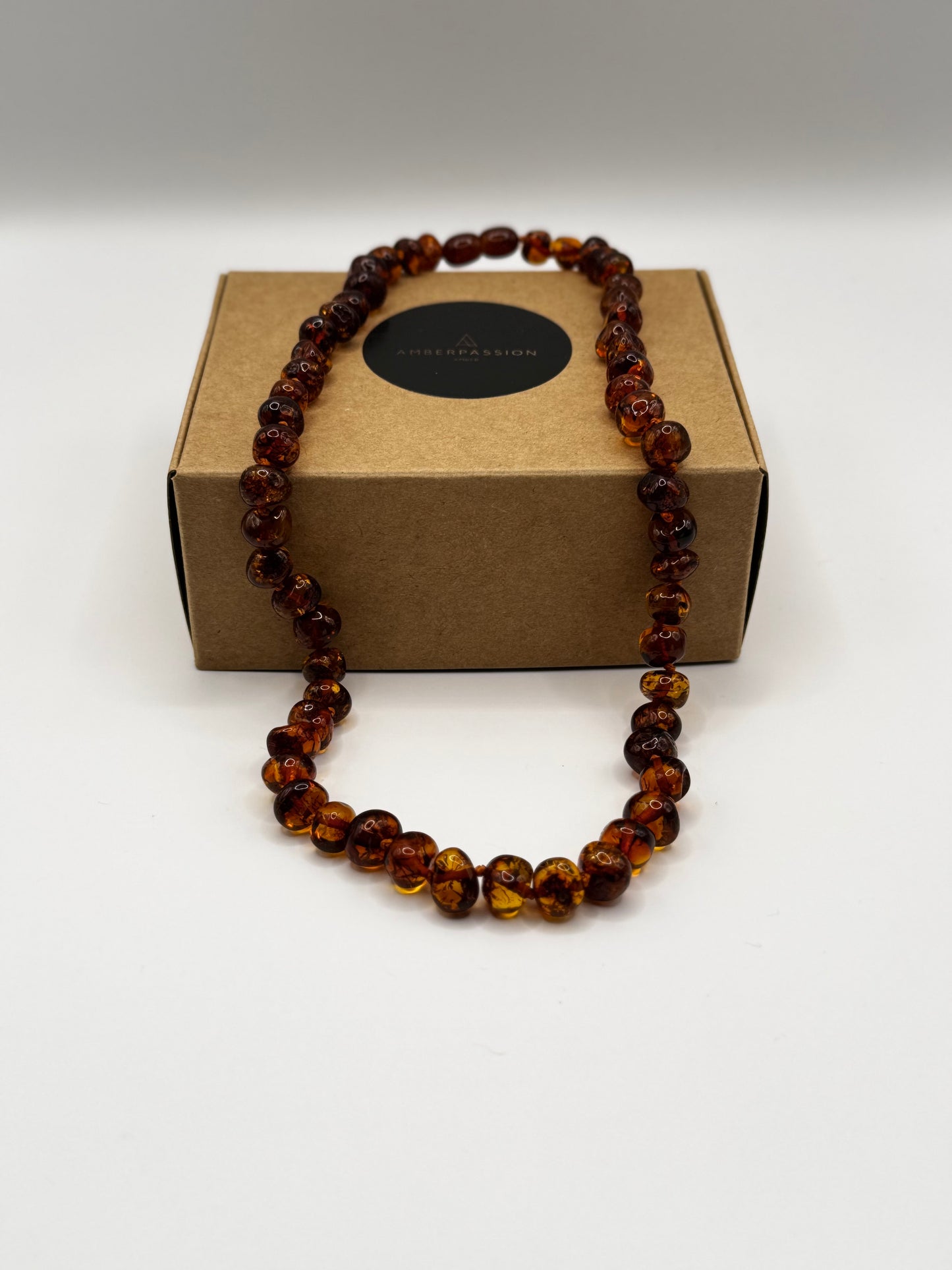 Amber Adults Polish Cognac Baroque Necklace