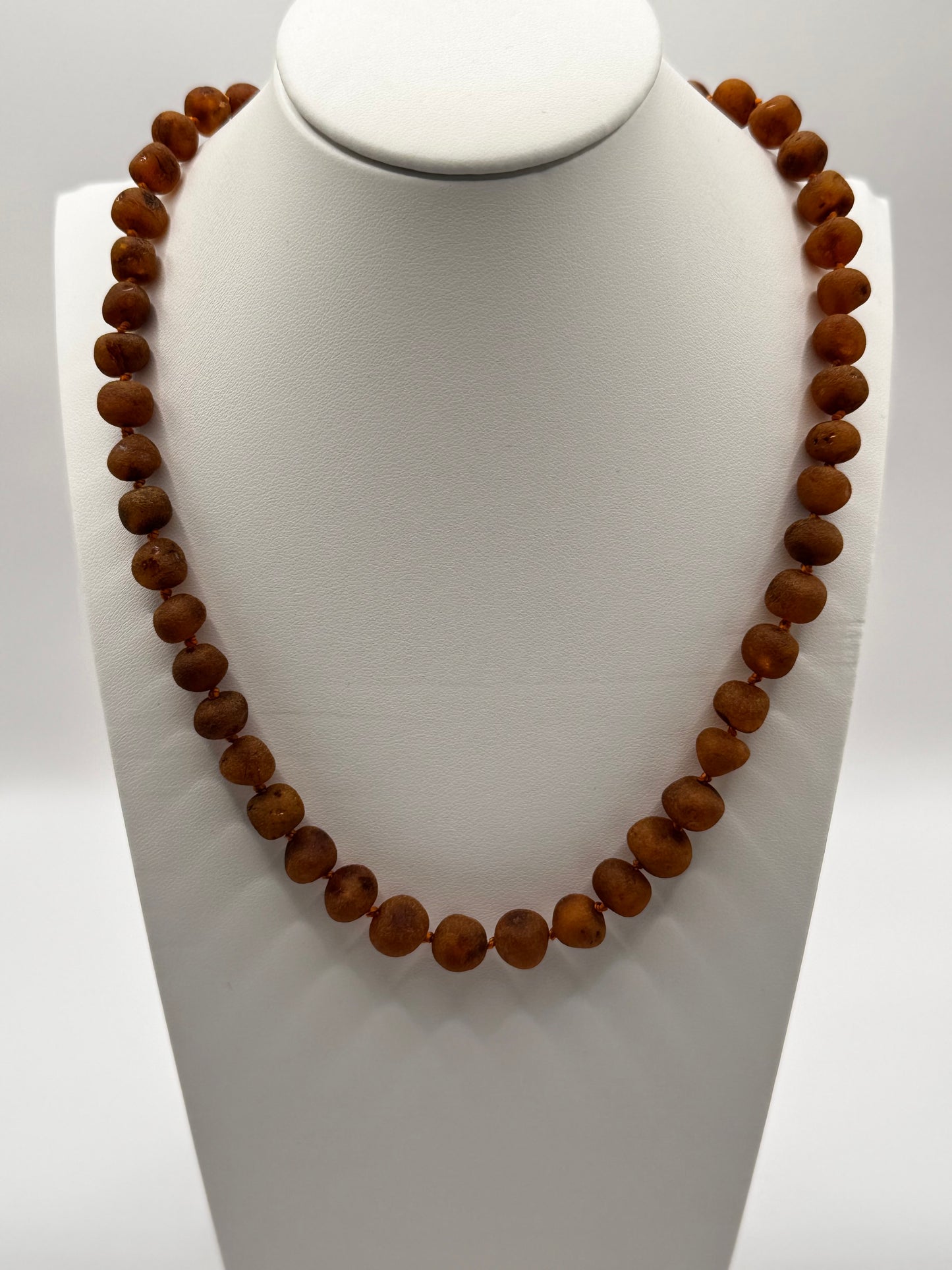 Amber Adults Raw Cognac Baroque Necklace