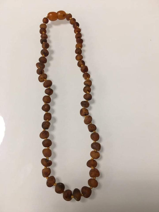 Amber Baby Necklace Raw Cognac