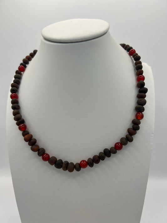 Amber/Natural Gemstones Baby Necklace
