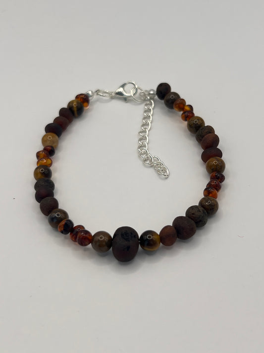 Amber/Natural Gemstones Adults Bracelet