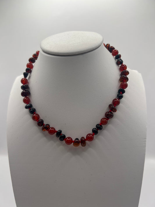 Amber/Natural Gemstones Baby Necklace
