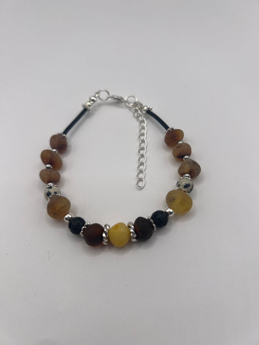 Amber/Natural Gemstones Adults Bracelet