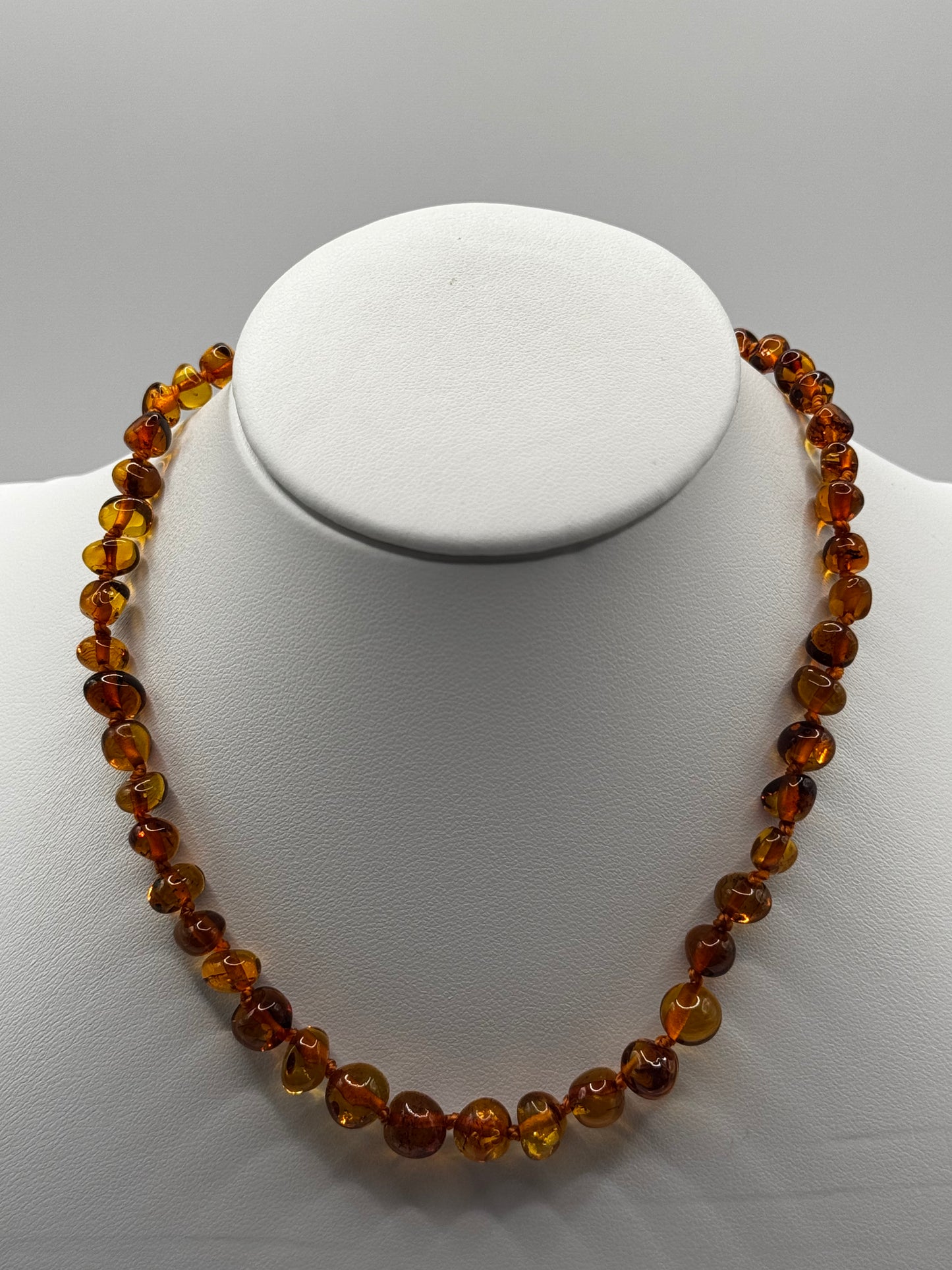 Amber Baby Polish Cognac Baroque Necklace