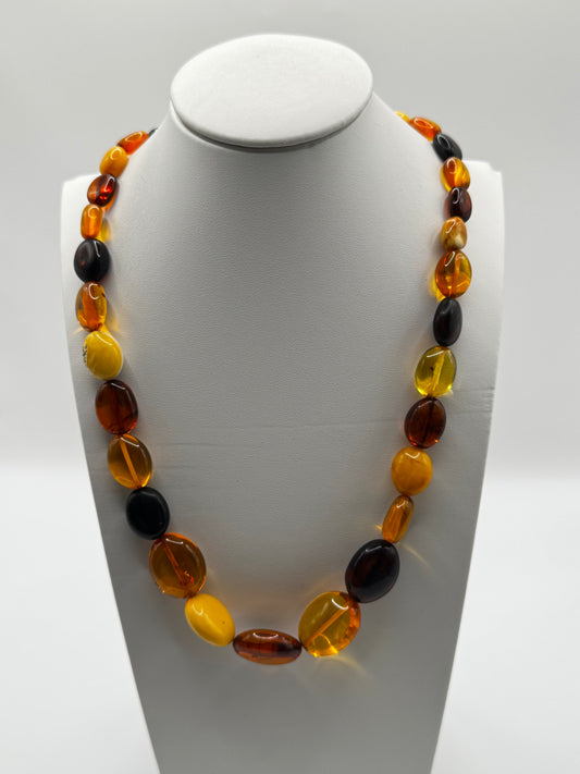 Amber Adults Polish Multi Bean Necklace