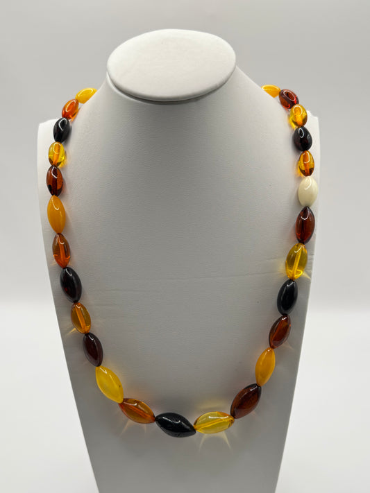 Amber Adults Polish Multi Bean Necklace