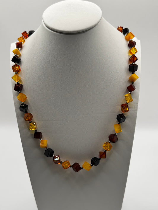 Amber Adults Polish Multi Cube Necklace