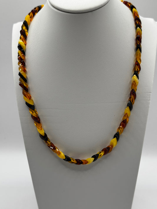 Amber Adults Polish Multi Snake Shape Necklace