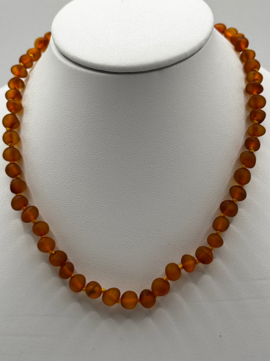 Baltic Amber Raw Honey Baroque Necklace