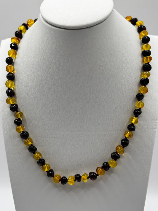 Amber Baby Polish Cherry/Lemon Baroque Necklace