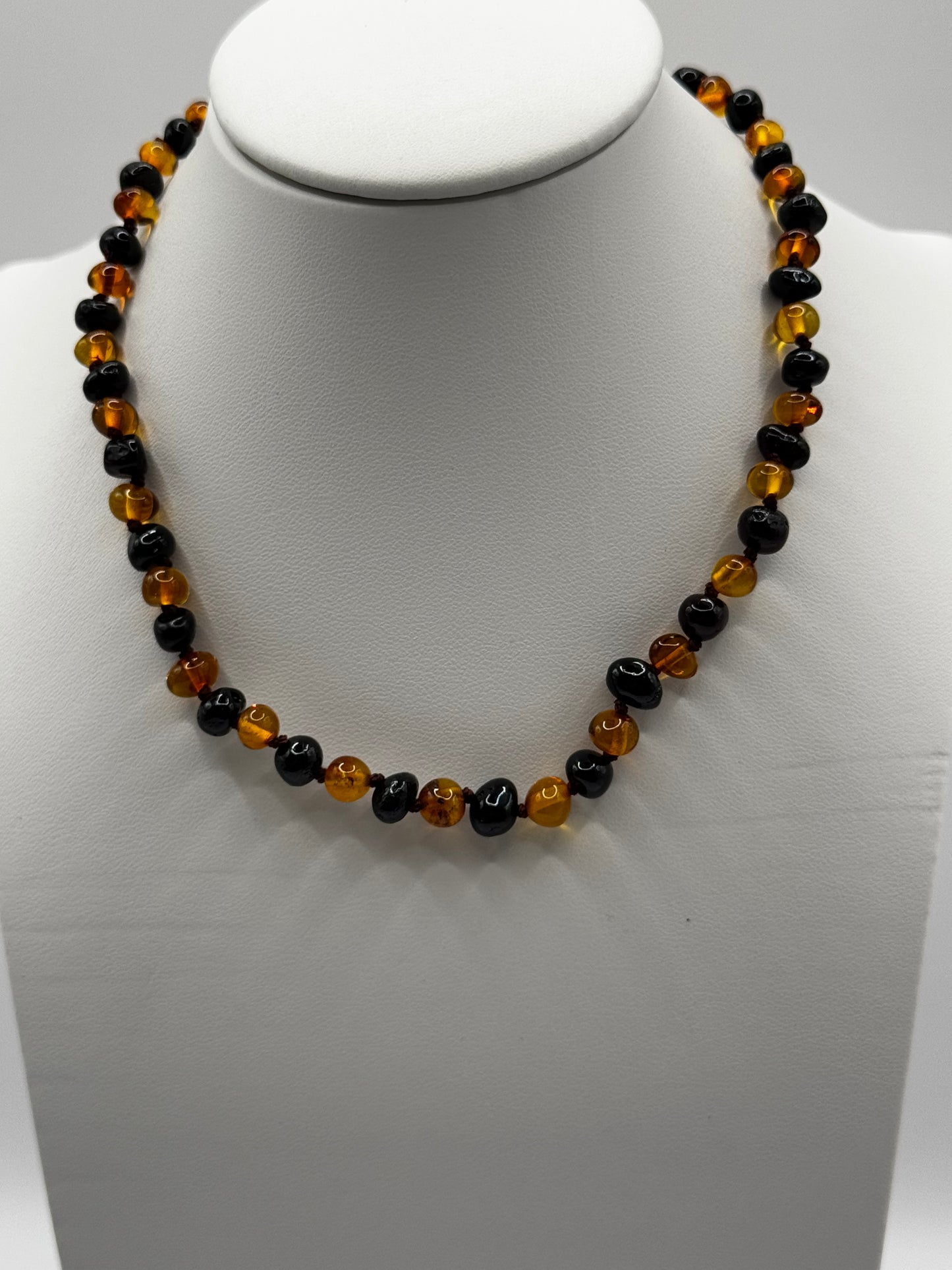 Amber Baby Polish Cherry/Cognac Baroque Necklace