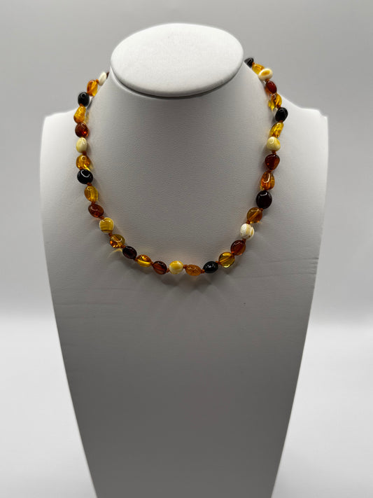 Amber Baby Polish Multi Bean Necklace