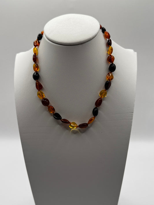 Amber Baby Polish Multi Bean Necklace