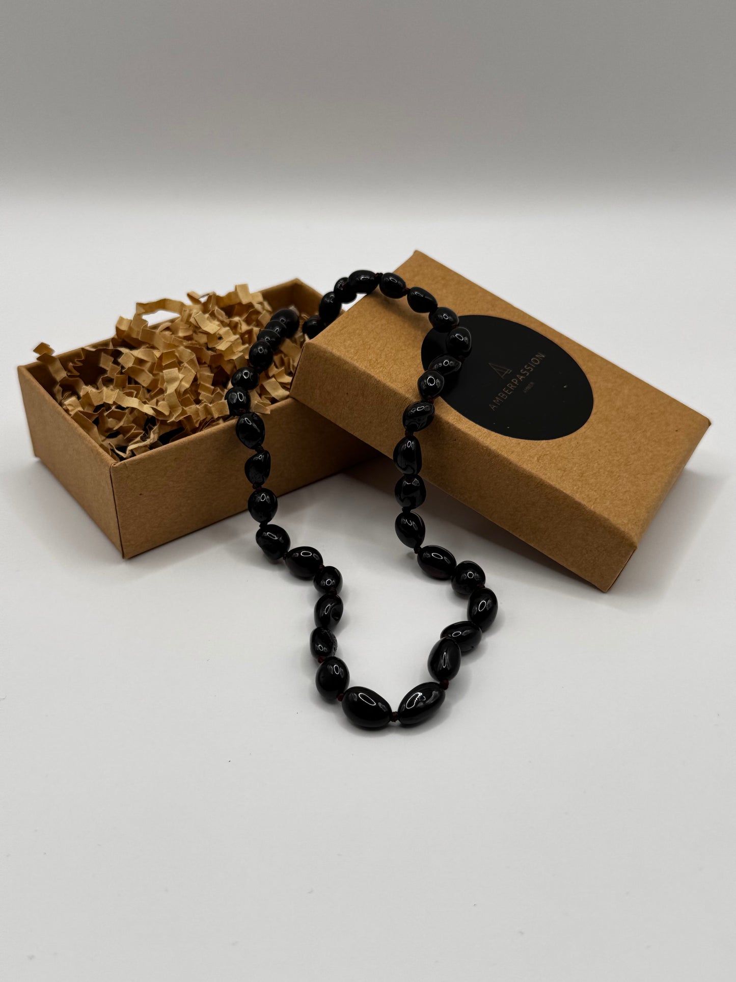 Amber Baby Polish Cherry Bean Necklace