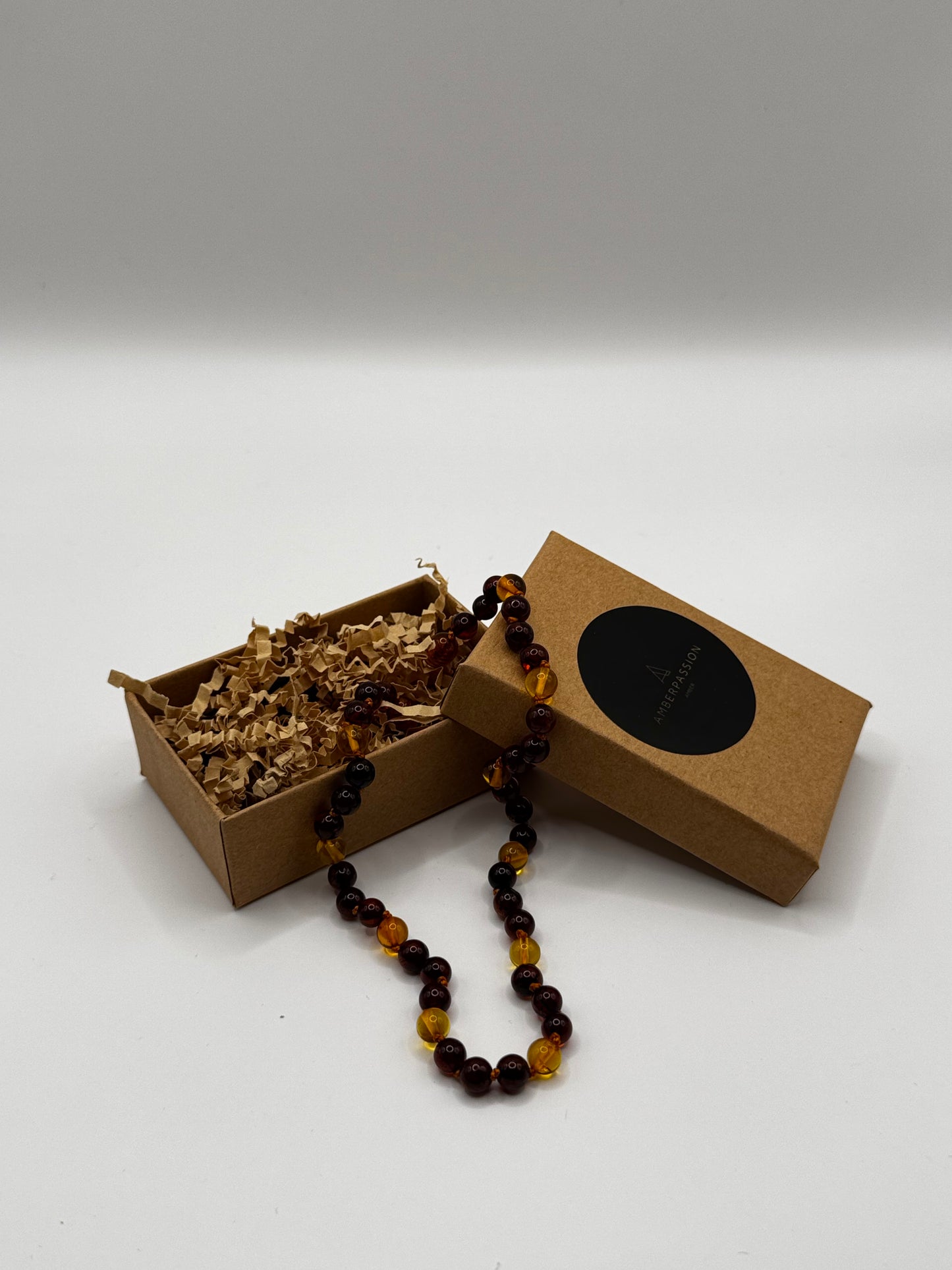 Amber Baby Polish Cognac/Lemon Round Necklace