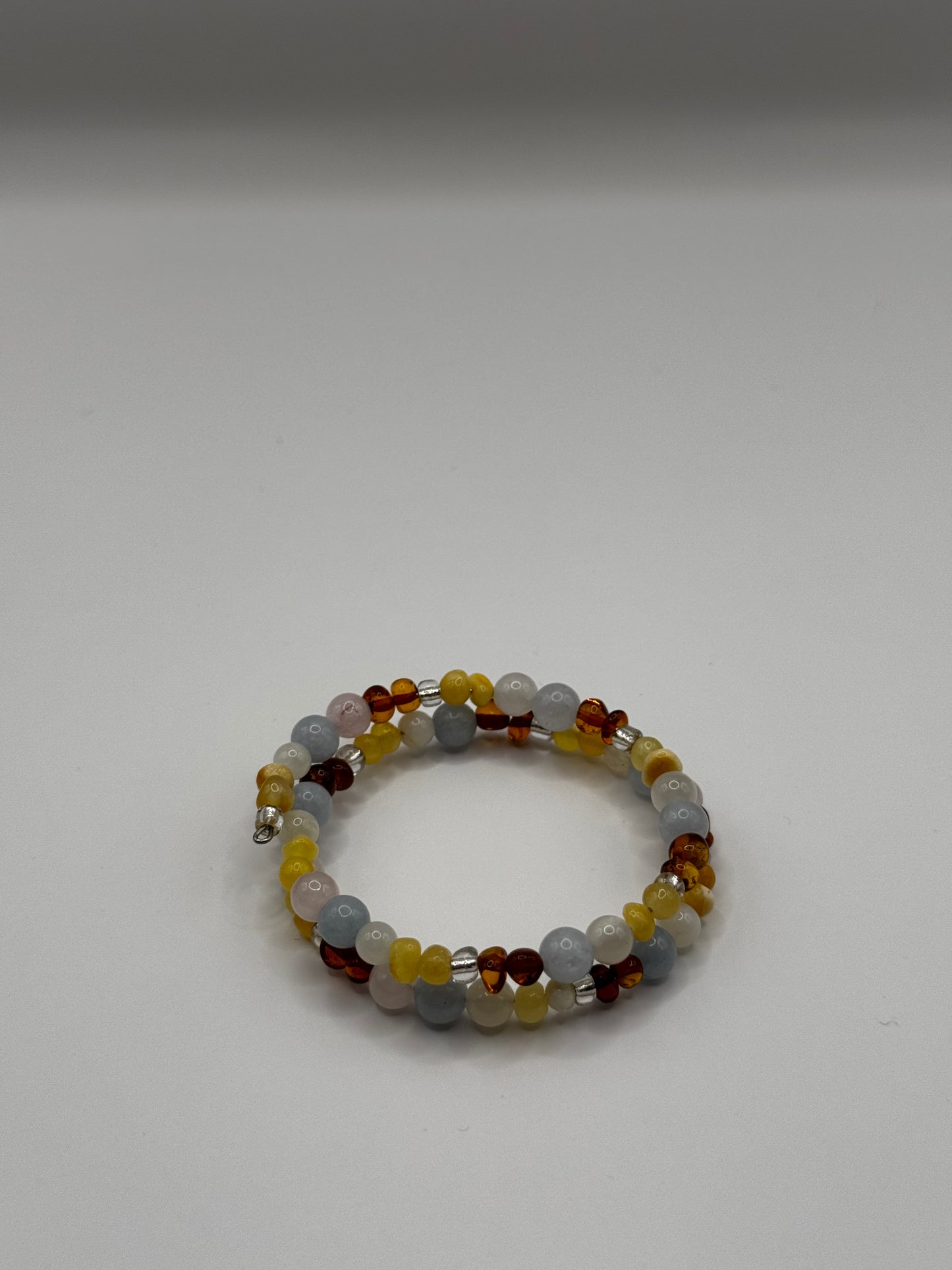 Children's Amber And Natural Stones Bracelet