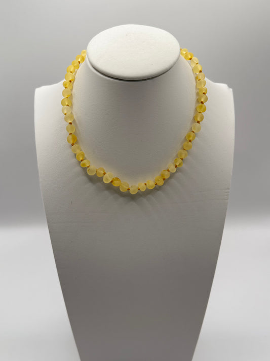 Amber Baby Raw Lemon Baroque Necklace