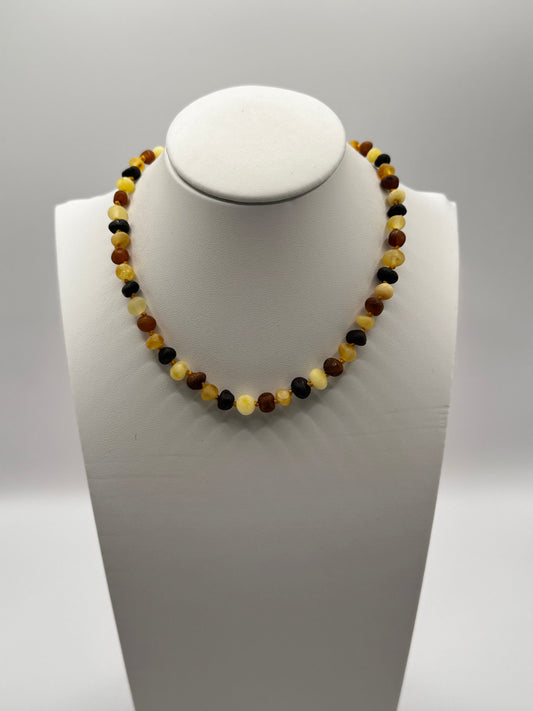 Amber Baby Raw Multi Baroque Necklace