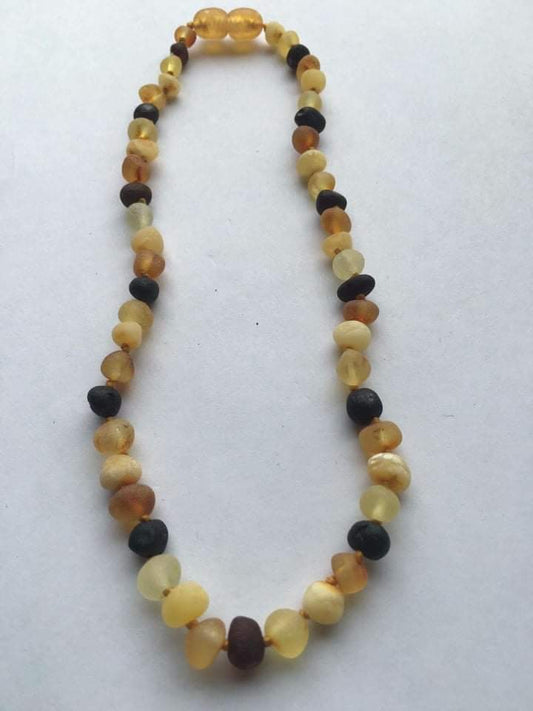 Amber Baby Necklace Raw Multi