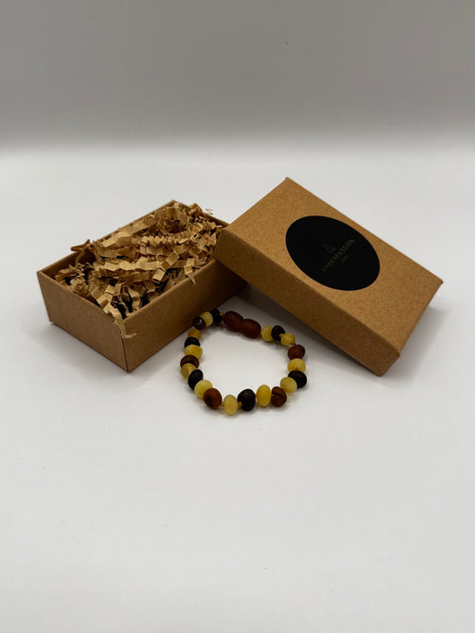 Amber Baby Raw Multi Baroque Bracelet