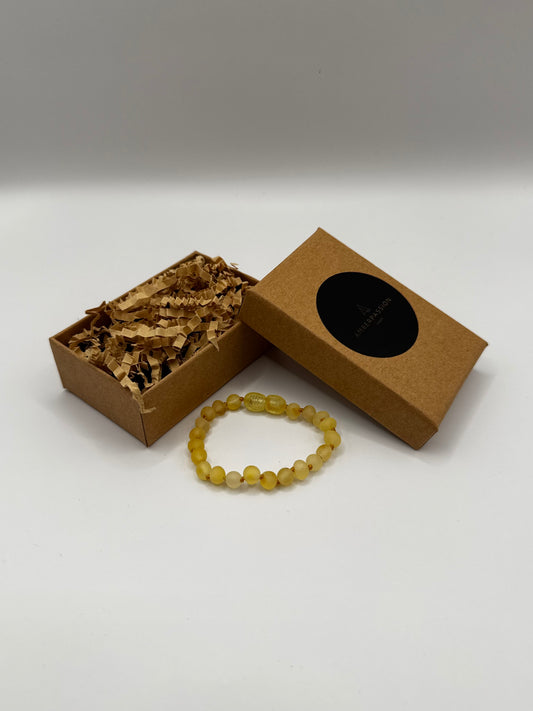 Amber Baby Raw Lemon Baroque Bracelet