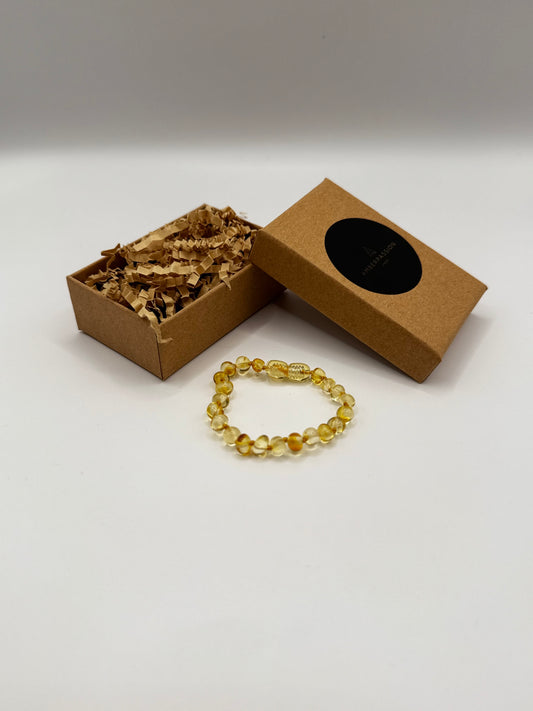 Amber Baby Polish Lemon Baroque Necklace